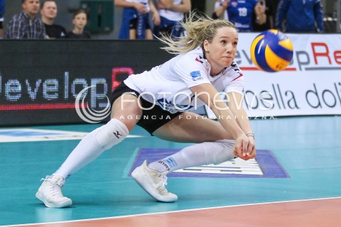  23.04.2018 RZESZOW <br />SIATKOWKA LIGA SIATKOWKI KOBIET LSK 2017/2018 WOMEN VOLLEYBALL POLAND POLISH LEAGUE <br />FAZA PLAYOFF - POLFINAL - 3. MECZ<br />MECZ DEVELOPRES SKYRES RZESZOW - LKS COMMERCECON LODZ <br />N/Z HELENE ROUSSEAUX SYLWETKA <br /> 