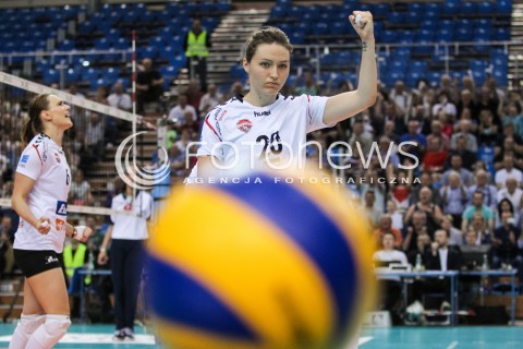  23.04.2018 RZESZOW <br />SIATKOWKA LIGA SIATKOWKI KOBIET LSK 2017/2018 WOMEN VOLLEYBALL POLAND POLISH LEAGUE <br />FAZA PLAYOFF - POLFINAL - 3. MECZ<br />MECZ DEVELOPRES SKYRES RZESZOW - LKS COMMERCECON LODZ <br />N/Z JELENA BLAGOJEVIC RADOSC EMOCJE <br /> 