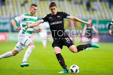  23.04.2018 GDANSK<br />PILKA NOZNA - EKSTRAKLASA SEZON 2017/2018<br />MECZ LECHIA GDANSK - CRACOVIA KRAKOW<br />N/Z KAMIL PESTKA<br /> 