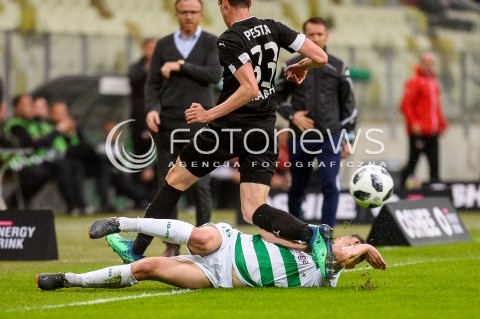  23.04.2018 GDANSK<br />PILKA NOZNA - EKSTRAKLASA SEZON 2017/2018<br />MECZ LECHIA GDANSK - CRACOVIA KRAKOW<br />N/Z KAMIL PESTKA ARIEL BORYSIUK<br /> 