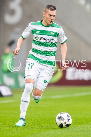  23.04.2018 GDANSK<br />PILKA NOZNA - EKSTRAKLASA SEZON 2017/2018<br />MECZ LECHIA GDANSK - CRACOVIA KRAKOW<br />N/Z LUKAS HARASLIN SYLWETKA<br /> 