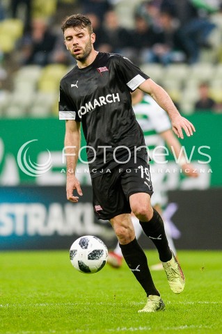  23.04.2018 GDANSK<br />PILKA NOZNA - EKSTRAKLASA SEZON 2017/2018<br />MECZ LECHIA GDANSK - CRACOVIA KRAKOW<br />N/Z JAVI HERNANDEZ SYLWETKA<br /> 