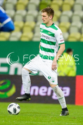  23.04.2018 GDANSK<br />PILKA NOZNA - EKSTRAKLASA SEZON 2017/2018<br />MECZ LECHIA GDANSK - CRACOVIA KRAKOW<br />N/Z MICHAL NALEPA SYLWETKA<br /> 