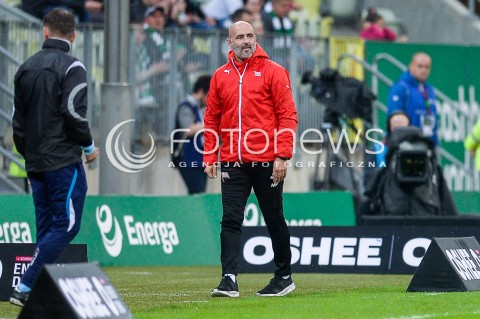  23.04.2018 GDANSK<br />PILKA NOZNA - EKSTRAKLASA SEZON 2017/2018<br />MECZ LECHIA GDANSK - CRACOVIA KRAKOW<br />N/Z TRENER MICHAL PROBIERZ SYLWETKA<br /> 