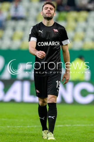  23.04.2018 GDANSK<br />PILKA NOZNA - EKSTRAKLASA SEZON 2017/2018<br />MECZ LECHIA GDANSK - CRACOVIA KRAKOW<br />N/Z JAVI HERNANDEZ SYLWETKA<br /> 