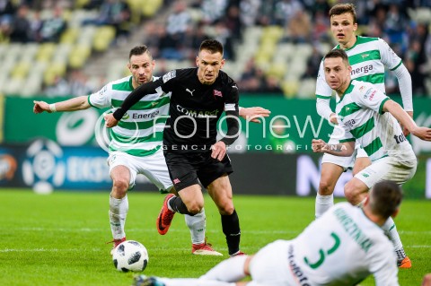  23.04.2018 GDANSK<br />PILKA NOZNA - EKSTRAKLASA SEZON 2017/2018<br />MECZ LECHIA GDANSK - CRACOVIA KRAKOW<br />N/Z SIMEON SLAWCZEW ANTONINI CULINA ARIEL BORYSIUK JAKUB WAWRZYNIAK<br /> 