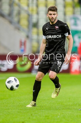  23.04.2018 GDANSK<br />PILKA NOZNA - EKSTRAKLASA SEZON 2017/2018<br />MECZ LECHIA GDANSK - CRACOVIA KRAKOW<br />N/Z JAVI HERNANDEZ SYLWETKA<br /> 