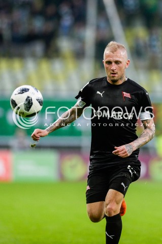  23.04.2018 GDANSK<br />PILKA NOZNA - EKSTRAKLASA SEZON 2017/2018<br />MECZ LECHIA GDANSK - CRACOVIA KRAKOW<br />N/Z DENISS RAKELS SYLWETKA<br /> 