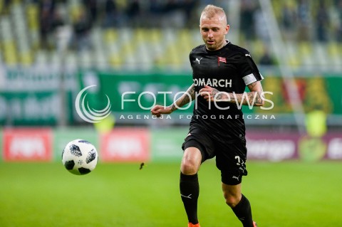  23.04.2018 GDANSK<br />PILKA NOZNA - EKSTRAKLASA SEZON 2017/2018<br />MECZ LECHIA GDANSK - CRACOVIA KRAKOW<br />N/Z DENISS RAKELS SYLWETKA<br /> 