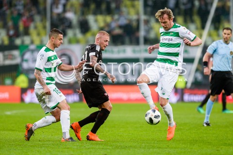  23.04.2018 GDANSK<br />PILKA NOZNA - EKSTRAKLASA SEZON 2017/2018<br />MECZ LECHIA GDANSK - CRACOVIA KRAKOW<br />N/Z ARIEL BORYSIUK DENISS RAKELS MILOS KRASIC<br /> 