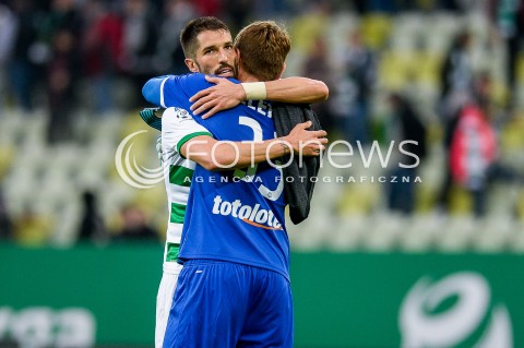  23.04.2018 GDANSK<br />PILKA NOZNA - EKSTRAKLASA SEZON 2017/2018<br />MECZ LECHIA GDANSK - CRACOVIA KRAKOW<br />N/Z STEVEN VITORIA OLIVER ZELENIKA EMOCJE<br /> 