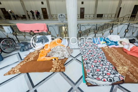  24.04.2018 WARSZAWA SEJM<br />PROTEST OSOB NIEPELNOSPRAWNYCH W SEJMIE<br />N/Z ZDJECIE ILUSTRACYJNE<br /> 