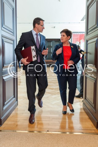 26.04.2018 WARSZAWA<br />POSIEDZENIE RADY MINISTROW<br />N/Z PREMIER MATEUSZ MORAWIECKI BEATA SZYDLO<br /> 