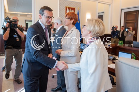  26.04.2018 WARSZAWA<br />POSIEDZENIE RADY MINISTROW<br />N/Z PREMIER MATEUSZ MORAWIECKI MARZENA MACHALEK<br /> 