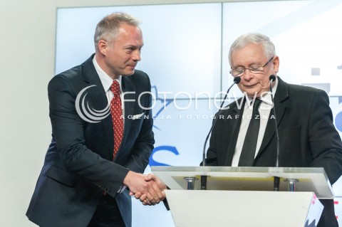  26.04.2018 WARSZAWA<br />PREZENTACJA KANDYDATOW PIS NA PREZYDENTOW MIAST<br />N/Z JAROSLAW KACZYNSKI JACEK ZALEK<br /> 