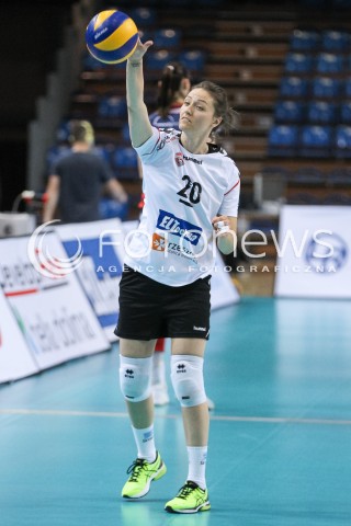  26.04.2018 RZESZOW <br />SIATKOWKA LIGA SIATKOWKI KOBIET LSK 2017/2018 WOMEN VOLLEYBALL POLAND POLISH LEAGUE <br />FAZA PLAYOFF - MECZ O 3. MIEJSCE - 1. MECZ<br />MECZ DEVELOPRES SKYRES RZESZOW - GROT BUDOWLANI LODZ <br />N/Z JELENA BLAGOJEVIC SYLWETKA <br /> 