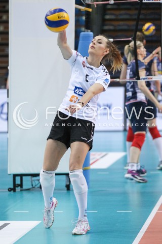  26.04.2018 RZESZOW <br />SIATKOWKA LIGA SIATKOWKI KOBIET LSK 2017/2018 WOMEN VOLLEYBALL POLAND POLISH LEAGUE <br />FAZA PLAYOFF - MECZ O 3. MIEJSCE - 1. MECZ<br />MECZ DEVELOPRES SKYRES RZESZOW - GROT BUDOWLANI LODZ <br />N/Z KATARZYNA ZABINSKA SYLWETKA <br /> 