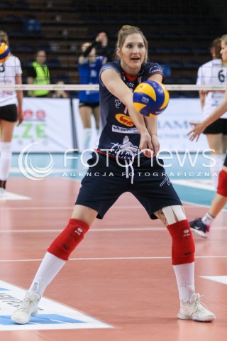  26.04.2018 RZESZOW <br />SIATKOWKA LIGA SIATKOWKI KOBIET LSK 2017/2018 WOMEN VOLLEYBALL POLAND POLISH LEAGUE <br />FAZA PLAYOFF - MECZ O 3. MIEJSCE - 1. MECZ<br />MECZ DEVELOPRES SKYRES RZESZOW - GROT BUDOWLANI LODZ <br />N/Z KAJA GROBELNA SYLWETKA <br /> 