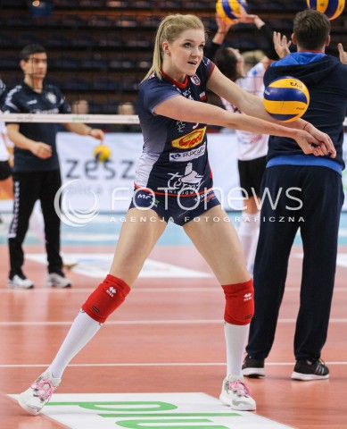  26.04.2018 RZESZOW <br />SIATKOWKA LIGA SIATKOWKI KOBIET LSK 2017/2018 WOMEN VOLLEYBALL POLAND POLISH LEAGUE <br />FAZA PLAYOFF - MECZ O 3. MIEJSCE - 1. MECZ<br />MECZ DEVELOPRES SKYRES RZESZOW - GROT BUDOWLANI LODZ <br />N/Z AGNIESZKA KAKOLEWSKA SYLWETKA <br /> 