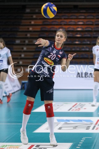  26.04.2018 RZESZOW <br />SIATKOWKA LIGA SIATKOWKI KOBIET LSK 2017/2018 WOMEN VOLLEYBALL POLAND POLISH LEAGUE <br />FAZA PLAYOFF - MECZ O 3. MIEJSCE - 1. MECZ<br />MECZ DEVELOPRES SKYRES RZESZOW - GROT BUDOWLANI LODZ <br />N/Z MARTYNA GRAJBER SYLWETKA <br /> 
