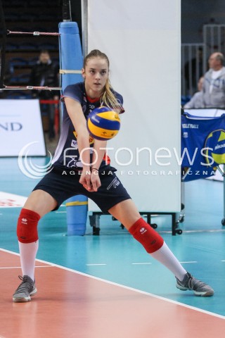  26.04.2018 RZESZOW <br />SIATKOWKA LIGA SIATKOWKI KOBIET LSK 2017/2018 WOMEN VOLLEYBALL POLAND POLISH LEAGUE <br />FAZA PLAYOFF - MECZ O 3. MIEJSCE - 1. MECZ<br />MECZ DEVELOPRES SKYRES RZESZOW - GROT BUDOWLANI LODZ <br />N/Z ADRIANNA MUSZYNSKA SYLWETKA <br /> 