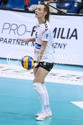  26.04.2018 RZESZOW <br />SIATKOWKA LIGA SIATKOWKI KOBIET LSK 2017/2018 WOMEN VOLLEYBALL POLAND POLISH LEAGUE <br />FAZA PLAYOFF - MECZ O 3. MIEJSCE - 1. MECZ<br />MECZ DEVELOPRES SKYRES RZESZOW - GROT BUDOWLANI LODZ <br />N/Z KATARZYNA ZABINSKA SYLWETKA <br /> 