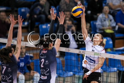  26.04.2018 RZESZOW <br />SIATKOWKA LIGA SIATKOWKI KOBIET LSK 2017/2018 WOMEN VOLLEYBALL POLAND POLISH LEAGUE <br />FAZA PLAYOFF - MECZ O 3. MIEJSCE - 1. MECZ<br />MECZ DEVELOPRES SKYRES RZESZOW - GROT BUDOWLANI LODZ <br />N/Z ADELA HELIC <br /> 