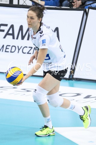  26.04.2018 RZESZOW <br />SIATKOWKA LIGA SIATKOWKI KOBIET LSK 2017/2018 WOMEN VOLLEYBALL POLAND POLISH LEAGUE <br />FAZA PLAYOFF - MECZ O 3. MIEJSCE - 1. MECZ<br />MECZ DEVELOPRES SKYRES RZESZOW - GROT BUDOWLANI LODZ <br />N/Z JELENA BLAGOJEVIC SYLWETKA <br /> 