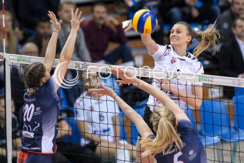  26.04.2018 RZESZOW <br />SIATKOWKA LIGA SIATKOWKI KOBIET LSK 2017/2018 WOMEN VOLLEYBALL POLAND POLISH LEAGUE <br />FAZA PLAYOFF - MECZ O 3. MIEJSCE - 1. MECZ<br />MECZ DEVELOPRES SKYRES RZESZOW - GROT BUDOWLANI LODZ <br />N/Z MONIKA PTAK <br /> 