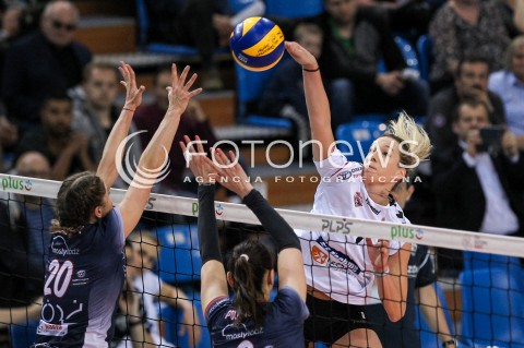  26.04.2018 RZESZOW <br />SIATKOWKA LIGA SIATKOWKI KOBIET LSK 2017/2018 WOMEN VOLLEYBALL POLAND POLISH LEAGUE <br />FAZA PLAYOFF - MECZ O 3. MIEJSCE - 1. MECZ<br />MECZ DEVELOPRES SKYRES RZESZOW - GROT BUDOWLANI LODZ <br />N/Z HELENE ROUSSEAUX <br /> 