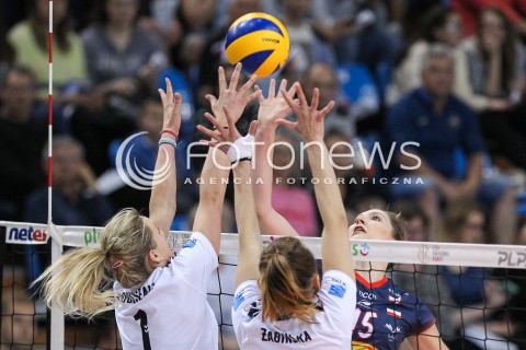  26.04.2018 RZESZOW <br />SIATKOWKA LIGA SIATKOWKI KOBIET LSK 2017/2018 WOMEN VOLLEYBALL POLAND POLISH LEAGUE <br />FAZA PLAYOFF - MECZ O 3. MIEJSCE - 1. MECZ<br />MECZ DEVELOPRES SKYRES RZESZOW - GROT BUDOWLANI LODZ <br />N/Z KAJA GROBELNA <br /> 
