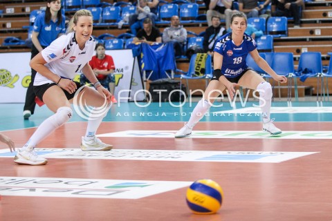  26.04.2018 RZESZOW <br />SIATKOWKA LIGA SIATKOWKI KOBIET LSK 2017/2018 WOMEN VOLLEYBALL POLAND POLISH LEAGUE <br />FAZA PLAYOFF - MECZ O 3. MIEJSCE - 1. MECZ<br />MECZ DEVELOPRES SKYRES RZESZOW - GROT BUDOWLANI LODZ <br />N/Z HELENE ROUSSEAUX LUCYNA BOREK <br /> 