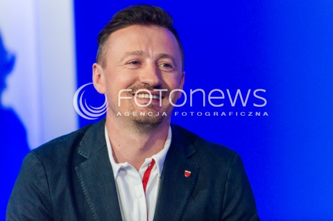  26.04.2018 WARSZAWA<br />BRIEFING PREZESA TVP JACKA KURSKIEGO DOTYCZACY ZAKUPU PRAW SPORTOWYCH<br />N/Z ADAM MALYSZ<br /> 