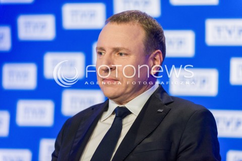  26.04.2018 WARSZAWA<br />BRIEFING PREZESA TVP JACKA KURSKIEGO DOTYCZACY ZAKUPU PRAW SPORTOWYCH<br />N/Z PREZES TVP JACEK KURSKI<br /> 