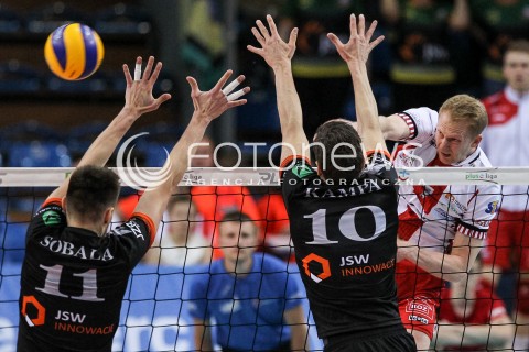  28.04.2018 RZESZOW <br />SIATKOWKA PLUS LIGA 2017/2018 MEN VOLLEYBALL POLAND POLISH PLUSLIGA LEAGUE SEASON 2017/2018 <br />MECZ O 5. MIEJSCE - MECZ NR 2<br />MECZ ASSECO RESOVIA RZESZOW - JASTRZEBSKI WEGIEL <br />N/Z JAKUB JAROSZ <br /> 