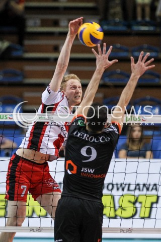  28.04.2018 RZESZOW <br />SIATKOWKA PLUS LIGA 2017/2018 MEN VOLLEYBALL POLAND POLISH PLUSLIGA LEAGUE SEASON 2017/2018 <br />MECZ O 5. MIEJSCE - MECZ NR 2<br />MECZ ASSECO RESOVIA RZESZOW - JASTRZEBSKI WEGIEL <br />N/Z JAKUB JAROSZ <br /> 
