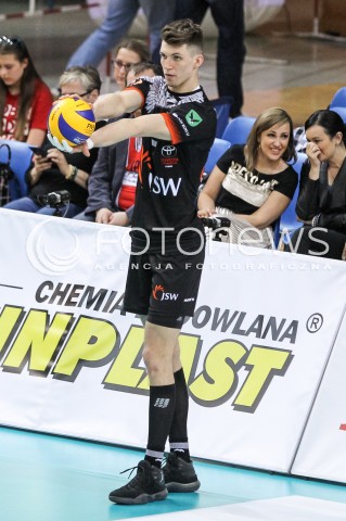  28.04.2018 RZESZOW <br />SIATKOWKA PLUS LIGA 2017/2018 MEN VOLLEYBALL POLAND POLISH PLUSLIGA LEAGUE SEASON 2017/2018 <br />MECZ O 5. MIEJSCE - MECZ NR 2<br />MECZ ASSECO RESOVIA RZESZOW - JASTRZEBSKI WEGIEL <br />N/Z MACIEJ MUZAJ SYLWETKA <br /> 