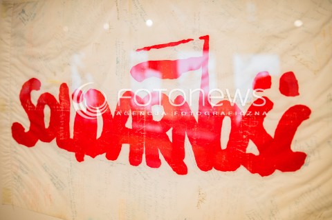  28.04.2018 GDANSK <br />OGOLNOPOLSKIE OBCHODY CZTERDZIESTOLECIA UTWORZENIA WOLNYCH ZWIAZKOW ZAWODOWYCH<br />N/Z LOGO SOLIDARNOSC<br /> 