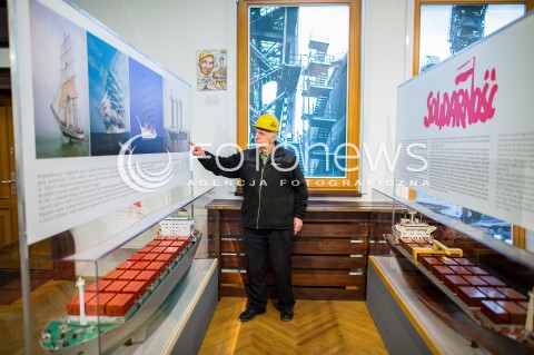  28.04.2018 GDANSK <br />OGOLNOPOLSKIE OBCHODY CZTERDZIESTOLECIA UTWORZENIA WOLNYCH ZWIAZKOW ZAWODOWYCH<br />N/Z PAN JOZEF WYSOCKI ZASLUZONY PRACOWNIK STOCZNI GDANSKIEJ PORTRET<br /> 