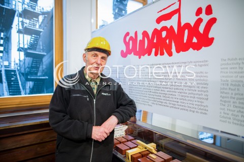  28.04.2018 GDANSK <br />OGOLNOPOLSKIE OBCHODY CZTERDZIESTOLECIA UTWORZENIA WOLNYCH ZWIAZKOW ZAWODOWYCH<br />N/Z PAN JOZEF WYSOCKI ZASLUZONY PRACOWNIK STOCZNI GDANSKIEJ PORTRET<br /> 