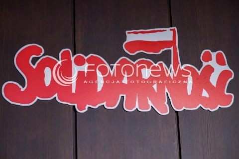  28.04.2018 GDANSK <br />OGOLNOPOLSKIE OBCHODY CZTERDZIESTOLECIA UTWORZENIA WOLNYCH ZWIAZKOW ZAWODOWYCH<br />N/Z LOGO SOLIDARNOSC<br /> 