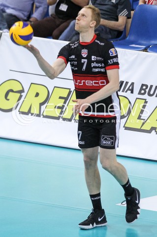  29.04.2018 RZESZOW <br />SIATKOWKA PLUS LIGA 2017/2018 MEN VOLLEYBALL POLAND POLISH PLUSLIGA LEAGUE SEASON 2017/2018 <br />MECZ O 5. MIEJSCE - MECZ NR 3<br />MECZ ASSECO RESOVIA RZESZOW - JASTRZEBSKI WEGIEL <br />N/Z JAKUB JAROSZ SYLWETKA <br /> 