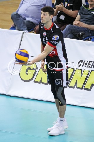  29.04.2018 RZESZOW <br />SIATKOWKA PLUS LIGA 2017/2018 MEN VOLLEYBALL POLAND POLISH PLUSLIGA LEAGUE SEASON 2017/2018 <br />MECZ O 5. MIEJSCE - MECZ NR 3<br />MECZ ASSECO RESOVIA RZESZOW - JASTRZEBSKI WEGIEL <br />N/Z THIBAULT ROSSARD SYLWETKA <br /> 