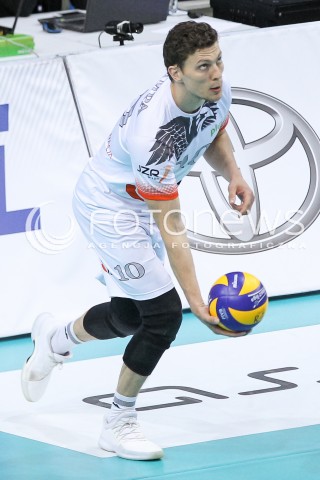  29.04.2018 RZESZOW <br />SIATKOWKA PLUS LIGA 2017/2018 MEN VOLLEYBALL POLAND POLISH PLUSLIGA LEAGUE SEASON 2017/2018 <br />MECZ O 5. MIEJSCE - MECZ NR 3<br />MECZ ASSECO RESOVIA RZESZOW - JASTRZEBSKI WEGIEL <br />N/Z LUKAS KAMPA SYLWETKA <br /> 