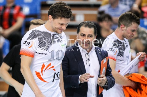  29.04.2018 RZESZOW <br />SIATKOWKA PLUS LIGA 2017/2018 MEN VOLLEYBALL POLAND POLISH PLUSLIGA LEAGUE SEASON 2017/2018 <br />MECZ O 5. MIEJSCE - MECZ NR 3<br />MECZ ASSECO RESOVIA RZESZOW - JASTRZEBSKI WEGIEL <br />N/Z FERDINANDO DE GIORGI - I TRENER ( HEAD COACH ) LUKAS KAMPA <br /> 