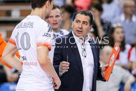  29.04.2018 RZESZOW <br />SIATKOWKA PLUS LIGA 2017/2018 MEN VOLLEYBALL POLAND POLISH PLUSLIGA LEAGUE SEASON 2017/2018 <br />MECZ O 5. MIEJSCE - MECZ NR 3<br />MECZ ASSECO RESOVIA RZESZOW - JASTRZEBSKI WEGIEL <br />N/Z FERDINANDO DE GIORGI - I TRENER ( HEAD COACH ) LUKAS KAMPA <br /> 