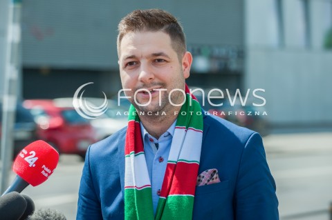 01.05.2018 WARSZAWA<br />KONFERENCJA PRASOWA PATRYKA JAKIEGO DOTYCZACA SPORTU<br />N/Z PATRYK JAKI<br /> 