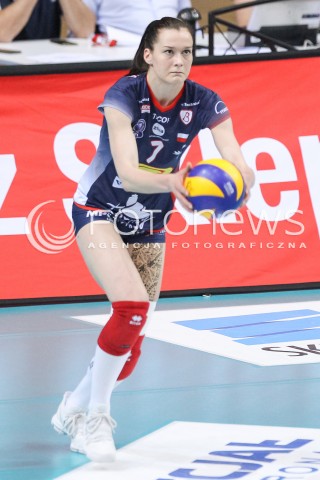  02.05.2018 RZESZOW <br />SIATKOWKA LIGA SIATKOWKI KOBIET LSK 2017/2018 WOMEN VOLLEYBALL POLAND POLISH LEAGUE <br />FAZA PLAYOFF - MECZ O 3. MIEJSCE - 3. MECZ <br />MECZ DEVELOPRES SKYRES RZESZOW - GROT BUDOWLANI LODZ <br />N/Z JULIA TWARDOWSKA SYLWETKA <br /> 