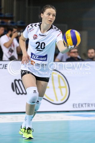  02.05.2018 RZESZOW <br />SIATKOWKA LIGA SIATKOWKI KOBIET LSK 2017/2018 WOMEN VOLLEYBALL POLAND POLISH LEAGUE <br />FAZA PLAYOFF - MECZ O 3. MIEJSCE - 3. MECZ <br />MECZ DEVELOPRES SKYRES RZESZOW - GROT BUDOWLANI LODZ <br />N/Z JELENA BLAGOJEVIC SYLWETKA <br /> 