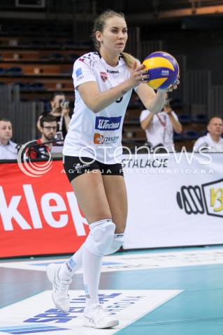  02.05.2018 RZESZOW <br />SIATKOWKA LIGA SIATKOWKI KOBIET LSK 2017/2018 WOMEN VOLLEYBALL POLAND POLISH LEAGUE <br />FAZA PLAYOFF - MECZ O 3. MIEJSCE - 3. MECZ <br />MECZ DEVELOPRES SKYRES RZESZOW - GROT BUDOWLANI LODZ <br />N/Z ADELA HELIC SYLWETKA <br /> 